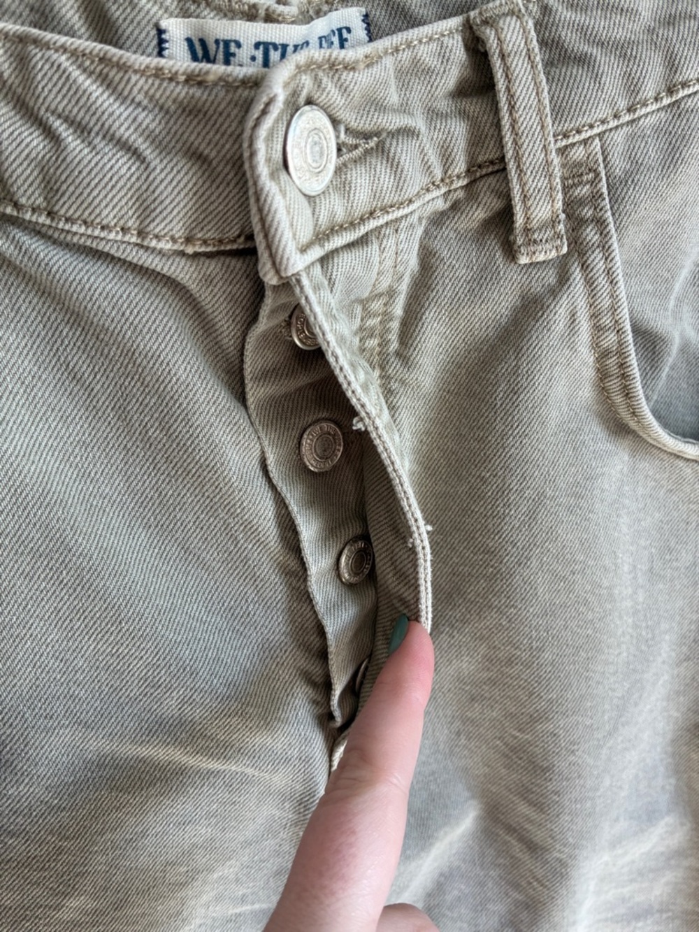 Free People We The Free Taupe Good Luck Mid Rise Barrel Jeans - Picture 9 of 14